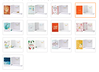 グリーティングカードタイプ各種デザイン（出典Amazon）